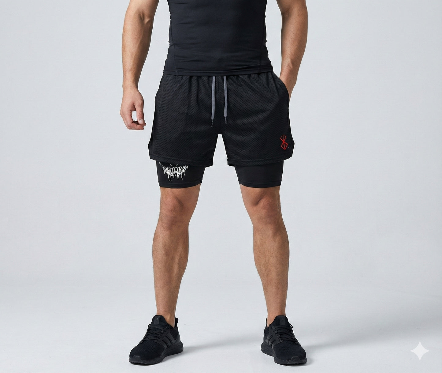 Pantaloncini da Palestra Berserk: Affronta le Sfide con Determinazione Implacabile!